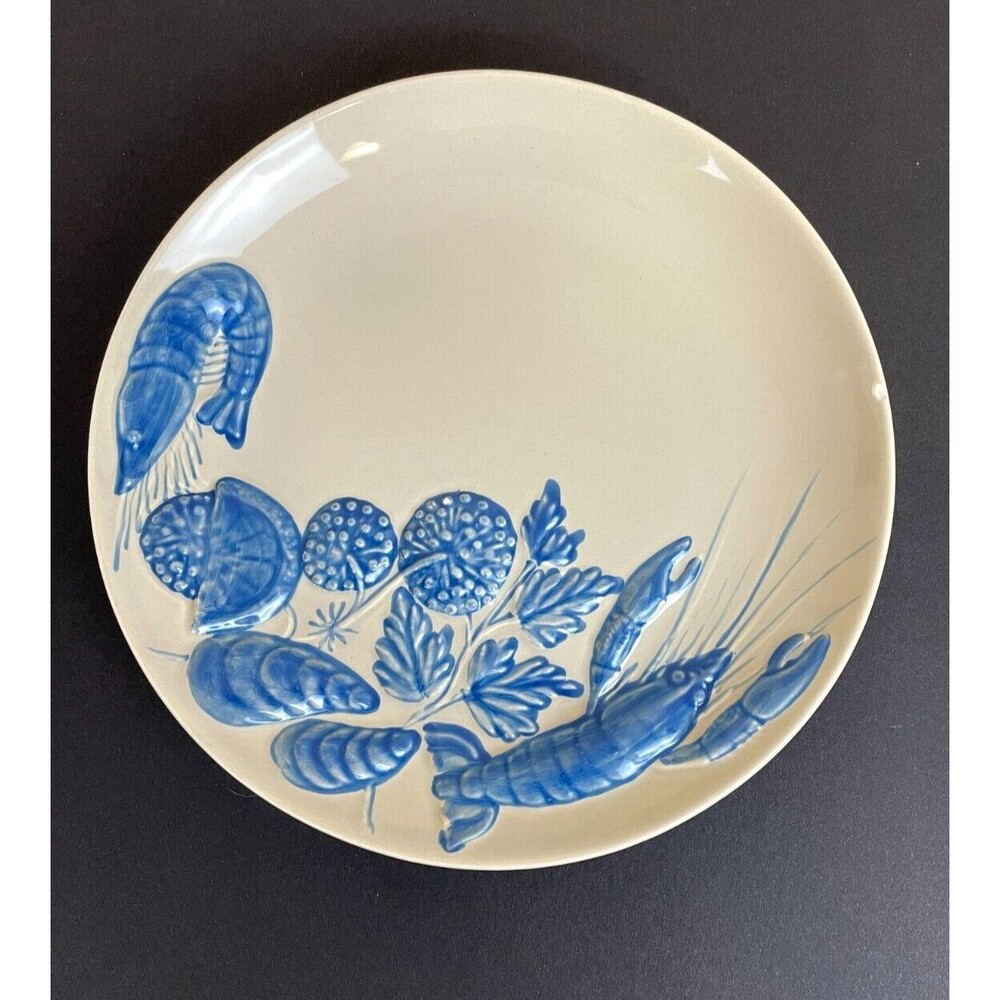 Casafina Di Mare Shellfish 8.75" Dimensional Salad Plate Hand Painted *CHIP